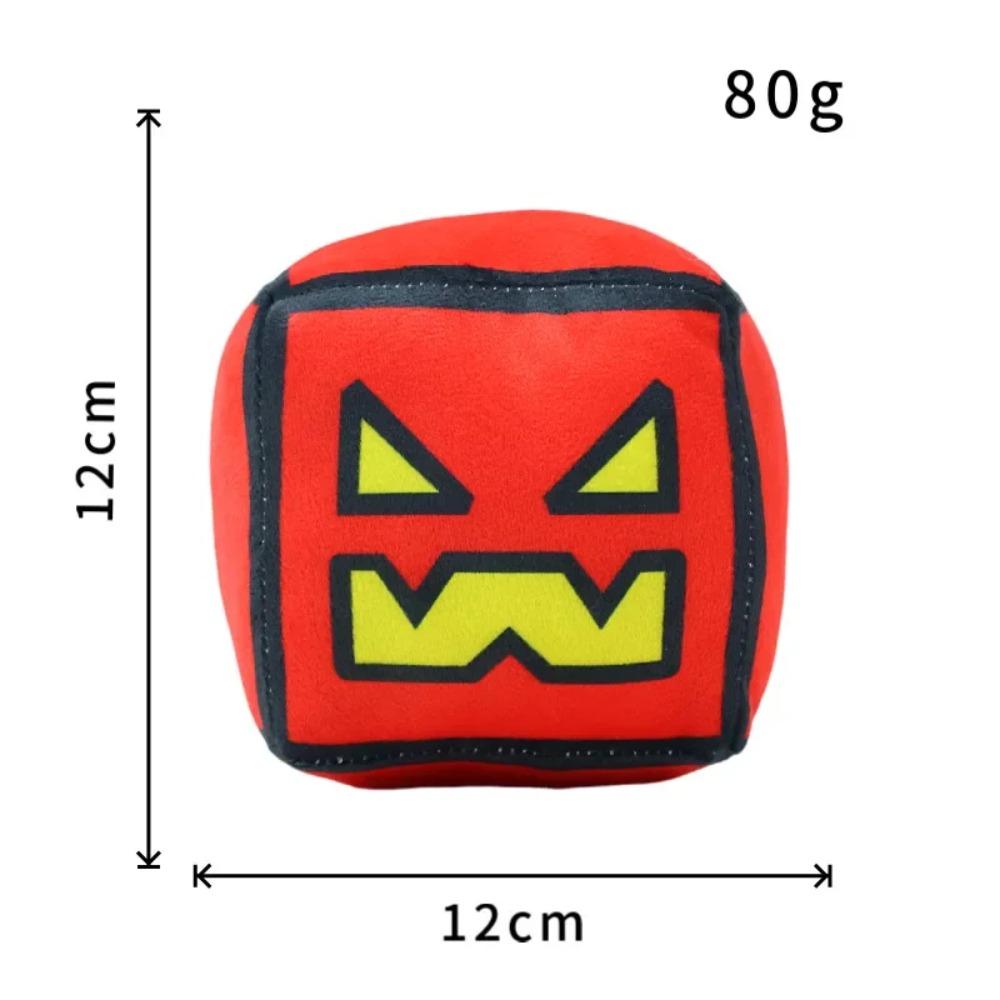 !!Juguetes de Peluche Cubo Geometry Dash Almohada Pequeña Muñeco de Peluche Relleno Colgante Cuadrado Juego Lindo Decoración para el Hogar Regalo de Cumpleaños para Niños
