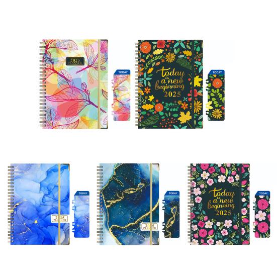 2025 planer Notebook Dickere Papier Tinte Auslaufsicher Dual-Sided Schreiben Termin Tracker Notebook