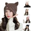 Cute Cat Ears Cute Hats for Womens Knitted Warm Lovely Beanies Cap Birthday Gift