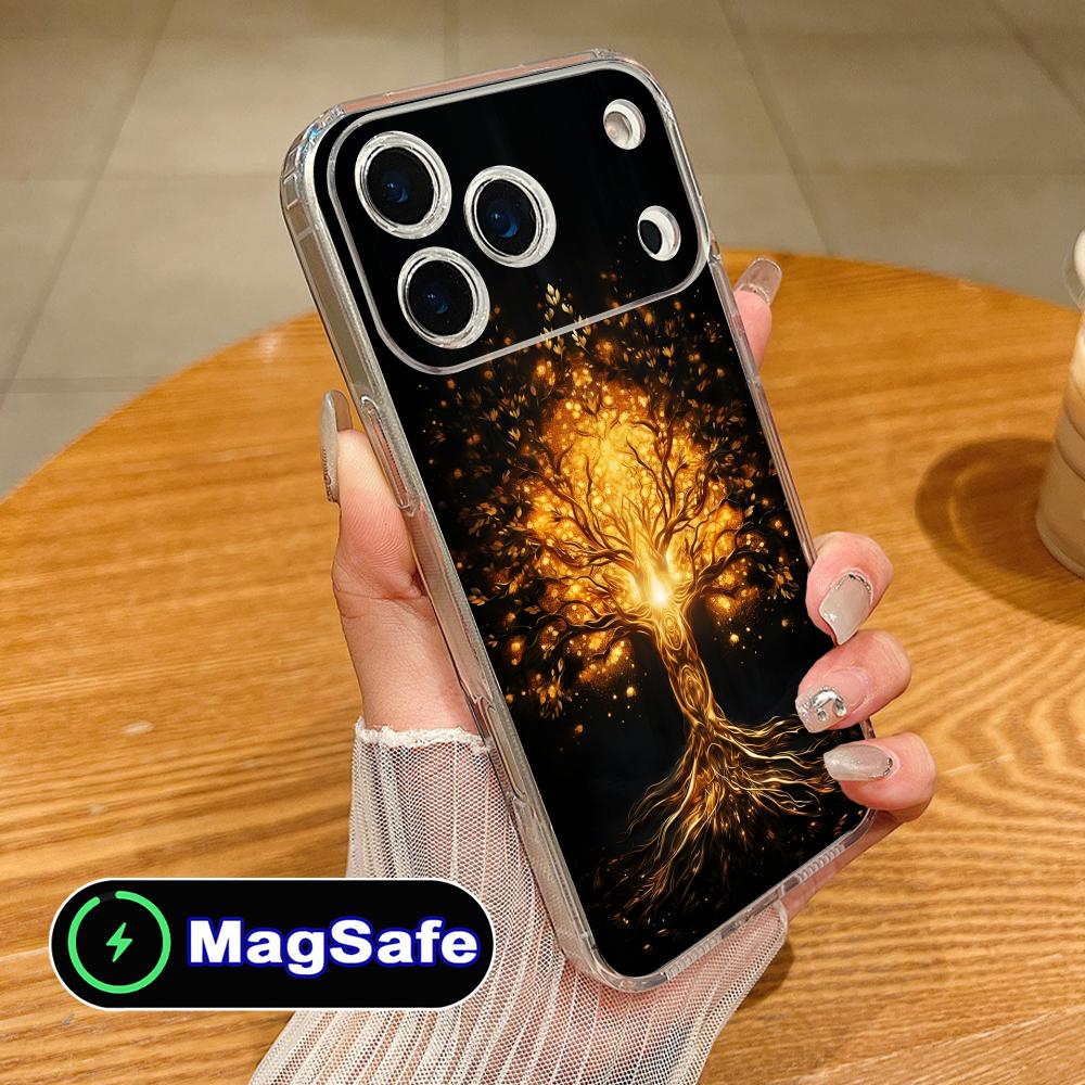 Coque de téléphone portable Arbre de Vie du Monde pour iPhone 17 16 15 14 13 12 11 Air Pro Max Plus Mini Magsafe Coque Transparente Colorée