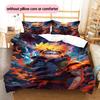 Cartoon Pattern Bedding Quilt Set Quilt Cover Pillowcase Home Decoration Birthday Gift (1 * duvet cover + 2 * pillowcase, without core)