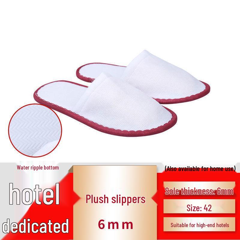 Customizable Gold-Edge Disposable Slippers for Hotels & Travel