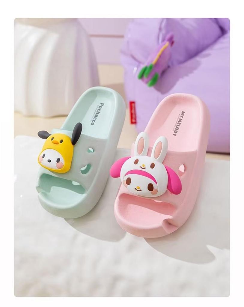 My Pochacco Slippers Sandals Kids Baby Shoes Slippers Room Shoes Indoor Toilet Amphibious Quiet Girls Boys Character Cute Stylish 19 [AGGZOM] Melody,