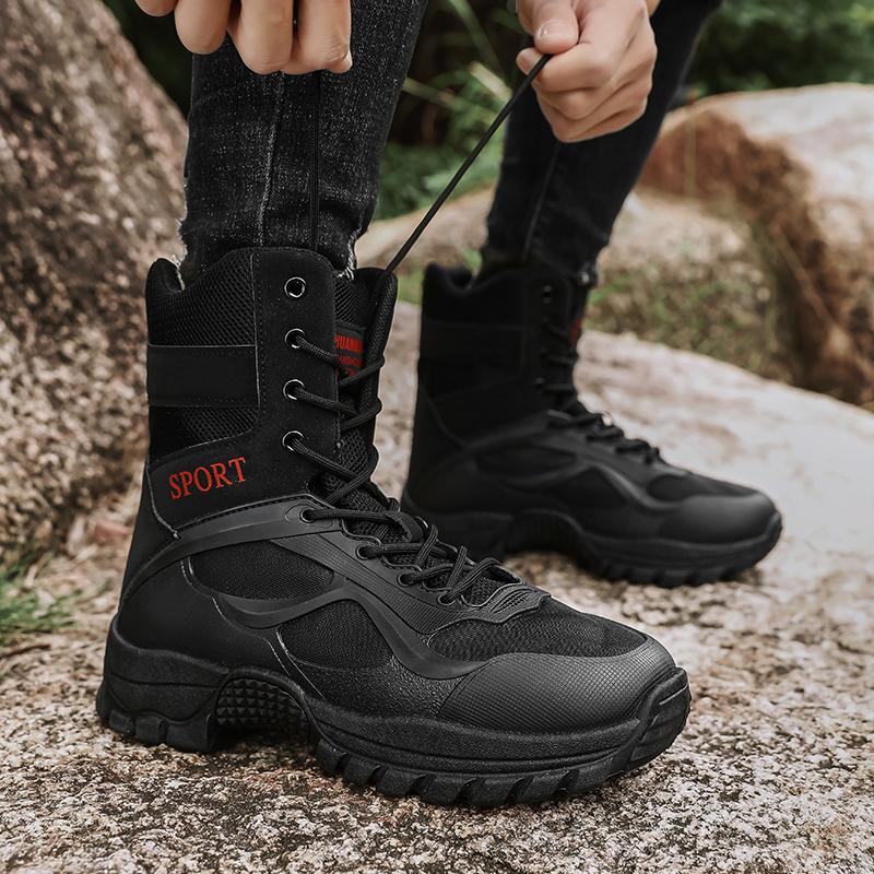 Fashion Golden Sapling Outdoor Leisure Boots Men Classic Breathable Warm Cotton Mid-calf Boot Male Winter Hiking Climbing Shoes Footwear