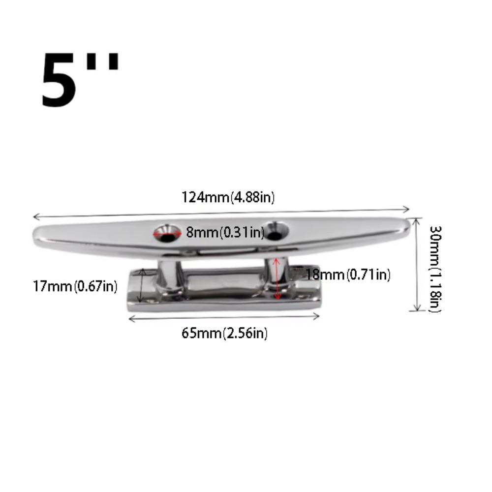 Polished Finish Boat Cleat 316 Stainless Steel Combo Cleat Mooring Cleat Boat Application