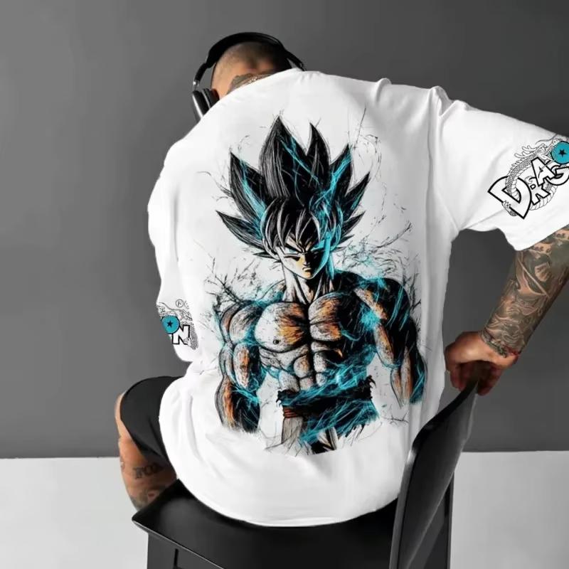 2026 Summer Dragon Ball Compilations Retro Highquality Cotton Men Tshirts Super Saiyan Unisex Childrens Casual Short Sleeves