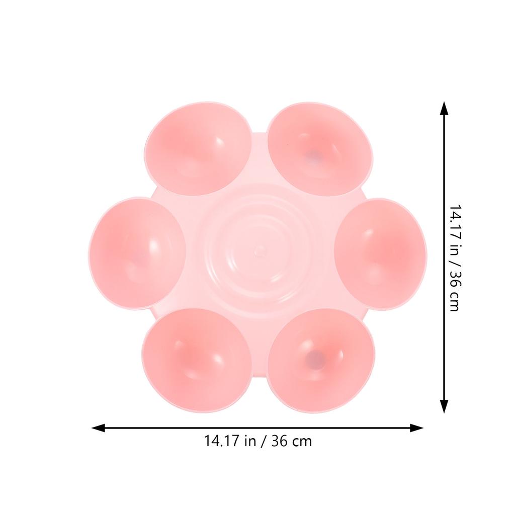 Flower Shape Pet Feeding Bowl High Grade Plastic Multiple Cat Feeder Dog Treats Dispenser Smooth Surface Dog Bowl Cat Feeder