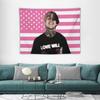 Tapiz de Bandera de Lil Peep Tema USA Arte de Pared Hipster Colgante de Pared Decorativo para Dormitorio Habitación de Estudiantes Sala de Estar Mesita de Noche Decoración del Hogar
