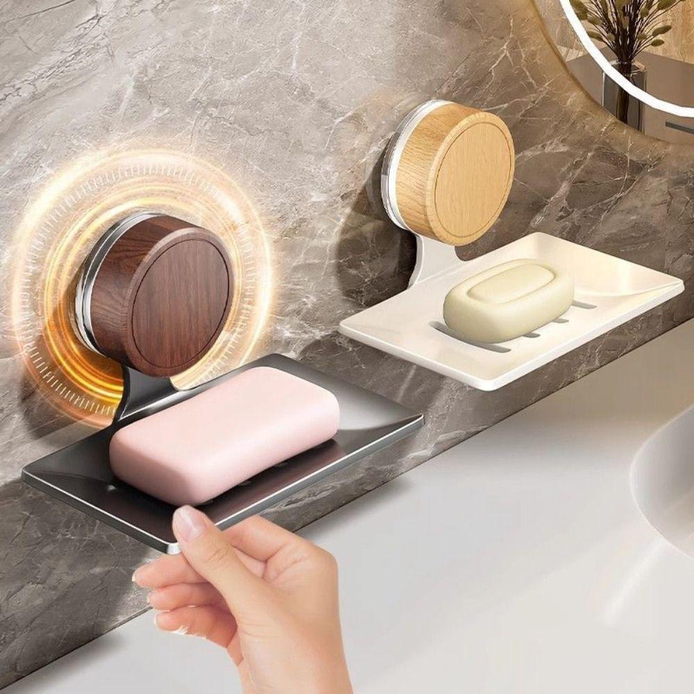1/2pcs Suction Cup Bathroom Soap Dish Punch-free Shower Soap Holder  for Kitchen Sink