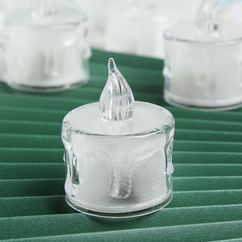 Korean Style LED Smokeless Tea Light Candle - Transparent, Luminous, Girl-Heart Design