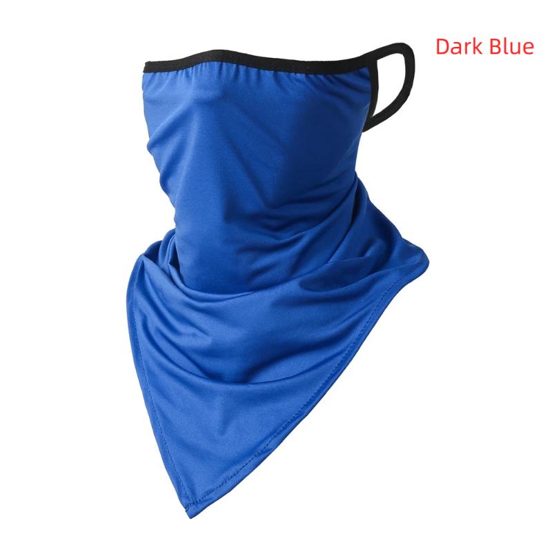 Maschera Estiva da Uomo Integrale Scaldacollo da Bicicletta Bandana da Ciclismo Maschera Protezione UV Traspirante Seta Ghiacciata Sciarpa da Appendere all'Orecchio per Esterno