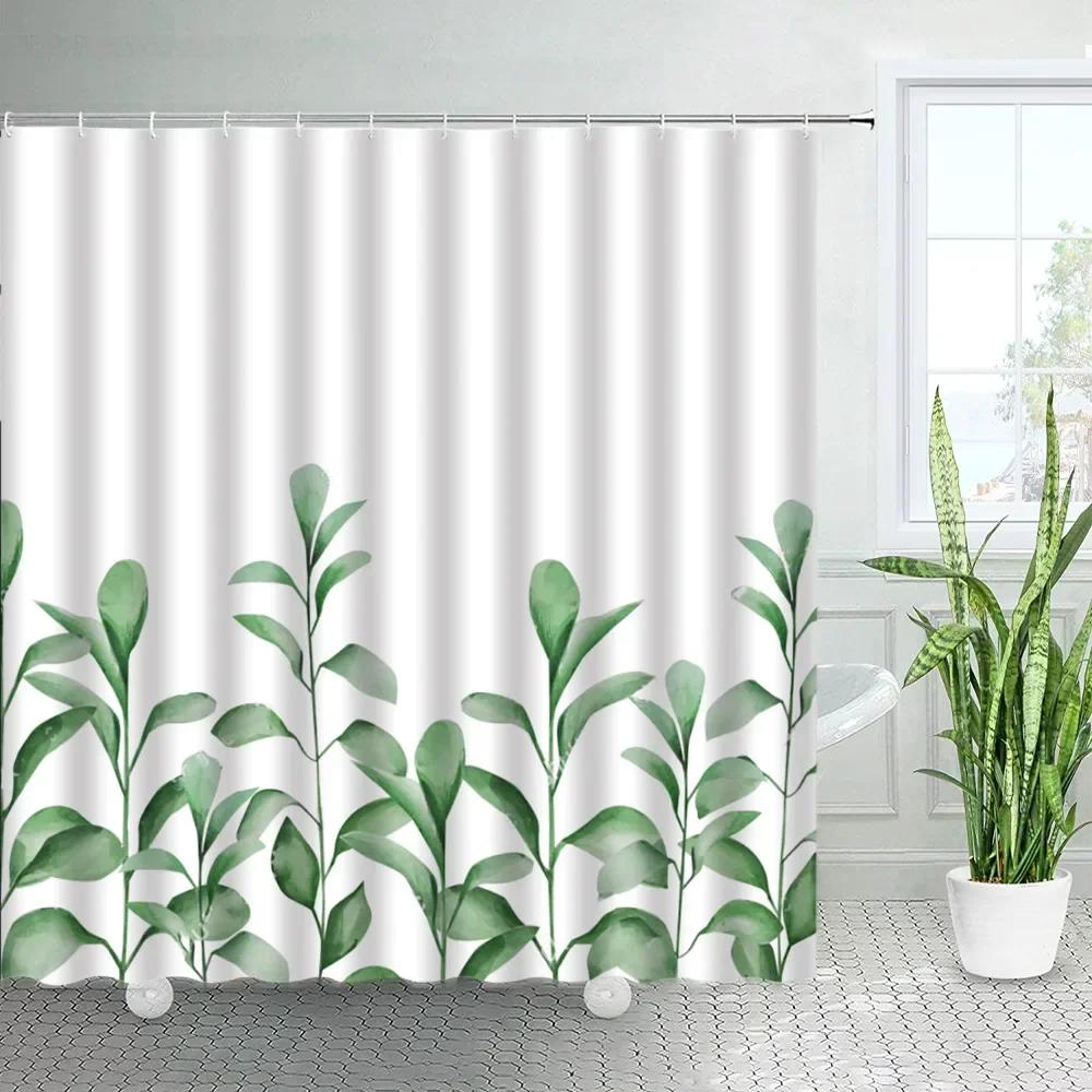 Butterfly Sunflower Shower Curtains Natural Yellow Flowers White Background Decor Simple Fabric Home Decor Bathroom Curtain Sets