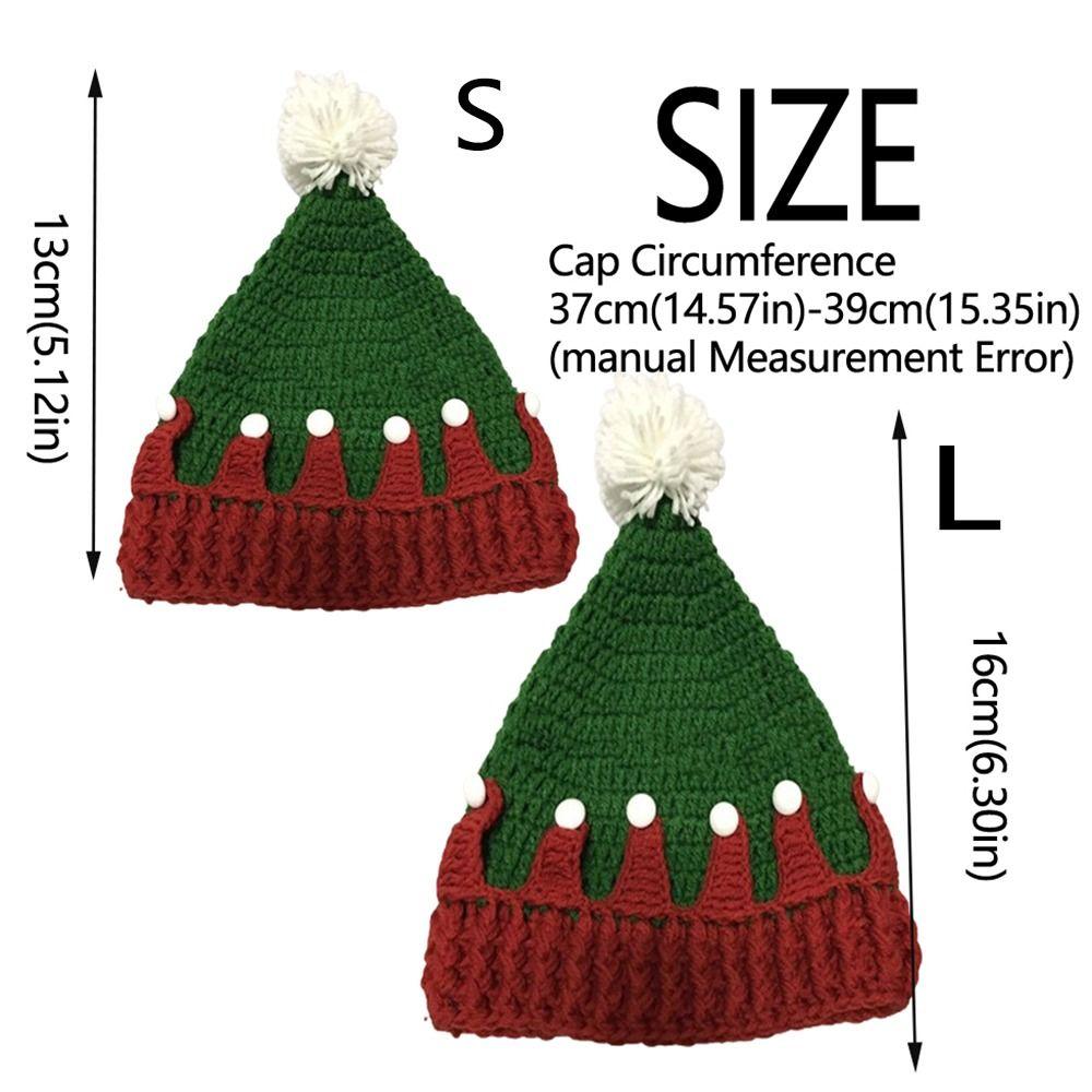 Thicken Christmas Hat Soft Santa Knitted Hat Happy New Year Baby Knitted Caps  Winter Accessories