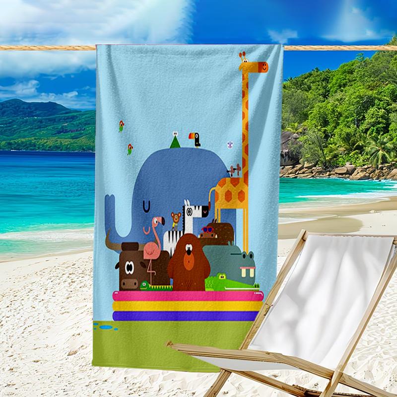 Ultra-Soft Beach Towel with Hey Duggee Theme,Ideal for Pool - Camping, Diving - Perfect Travel Essential, Vibrant Beach Towel.
