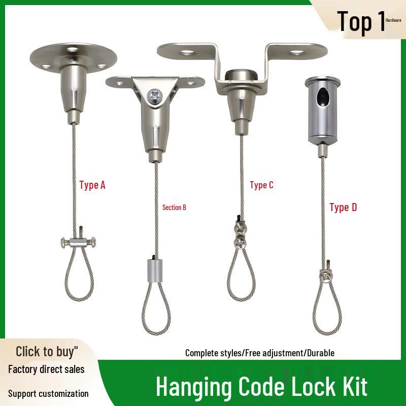 Adjustable Safety Hanging Kit: Rope, Buckle & Acrylic Board Line