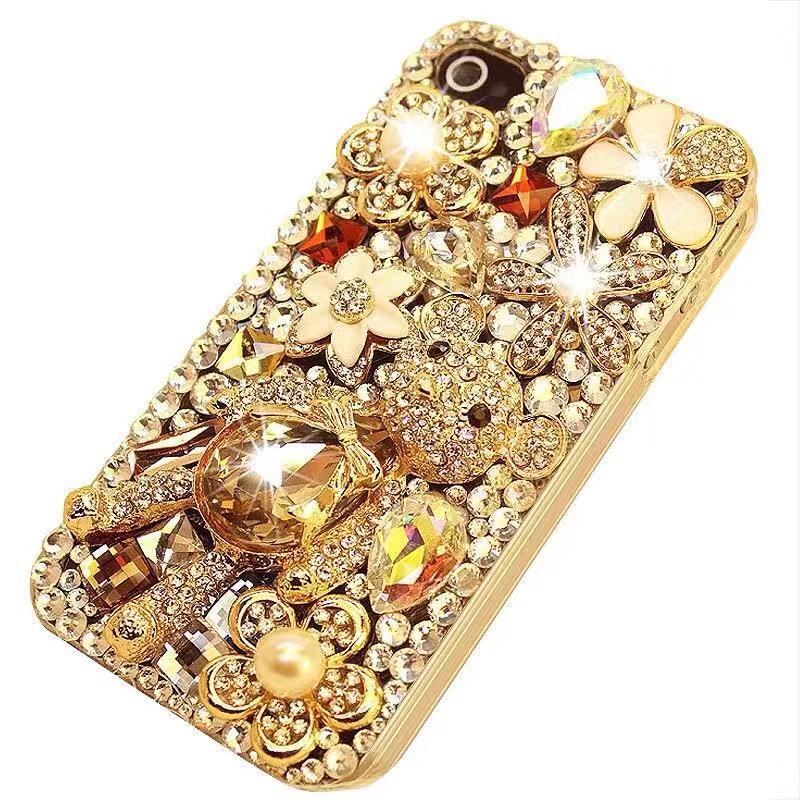 Suitable for IPhone16 Series Full Diamond Mobile Phone Case Rhinestone Cover