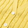 Polo Ralph Lauren FW24 Solid Color Logo Embroidered Single-Breasted Slim Fit V-Neck Long Sleeve Knit Sweater Women sweater Yellow 211939322-005