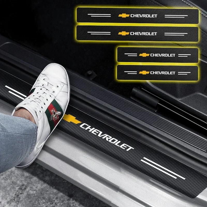 4PCS Car Refit Door Protector Anti Scratch Tape Trunk Sill Scuff Door Edge Stickers For Chevrolet Lacetti Camaro Niva Onix Cruze
