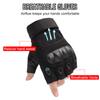 Fingerless Gloves with Hard Knuckle Anti Slip Adjustable Half Finger Sports Gloves for Fitness Climbing Hiking Cycle