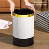 Kitchen Bathroom Metal Trash Can Wastebasket Garbage Bin Universal Fashionable Outdoor For Bedroom Cleaning Tools