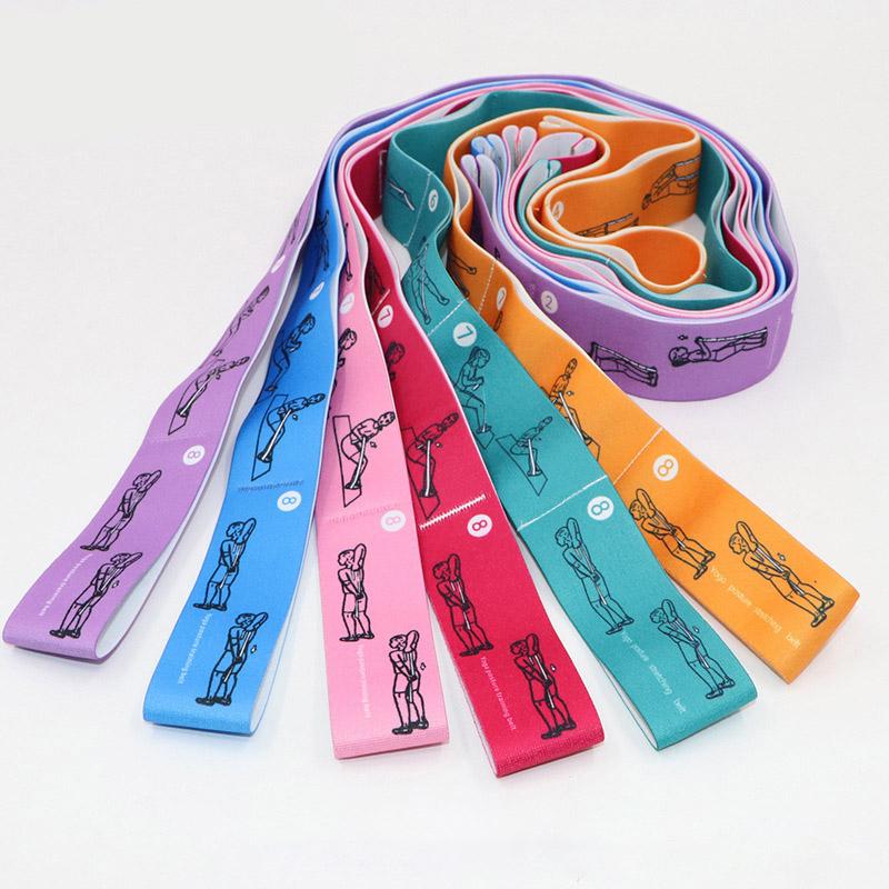 Multi Stage Yoga Stretch Band Latin Dance Stretch Band Correct Posture 8 Grid Elastic Band Digital Band Pose Band