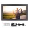 Moldura digital de 18,5 pol. 1080p, máquina de publicidade portátil HD para casa, preta