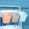Removable Plastic Storage Bins - Hanging Organizer Baskets for Rolling Carts, Bathroom/Kitchen Shelf Organization