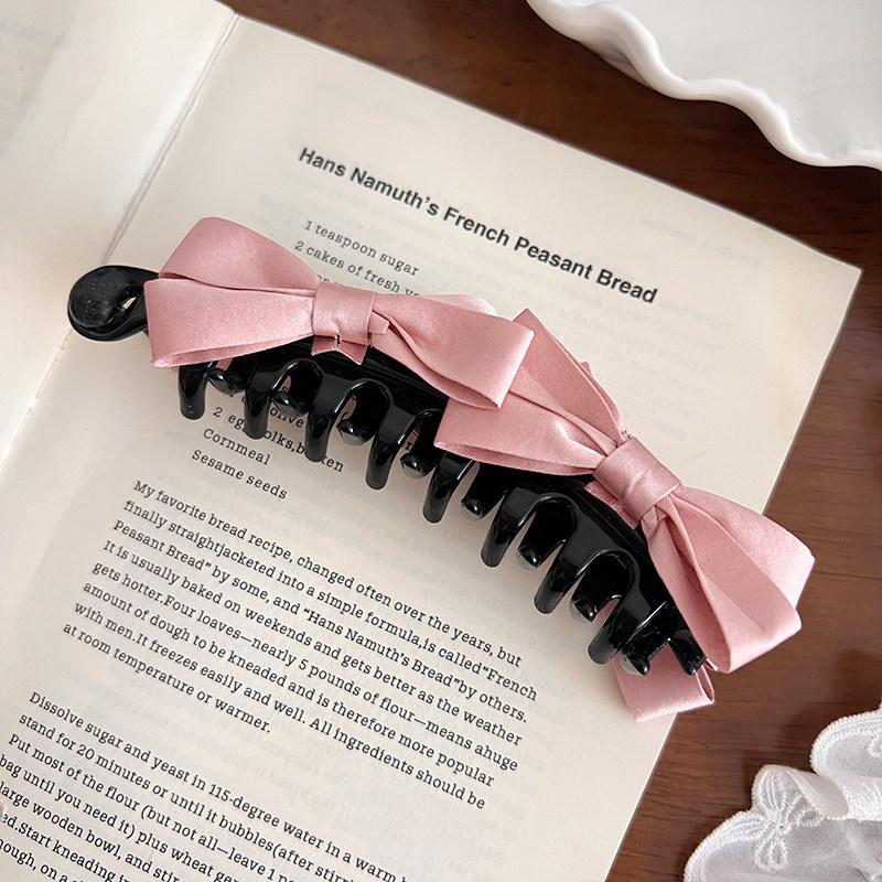 Korean Bow Banana Clips For Women Sweet Bowknot Ponytail Hairpins Hair Clamps Clip Barrettes Elegant Party Hair Accessories New