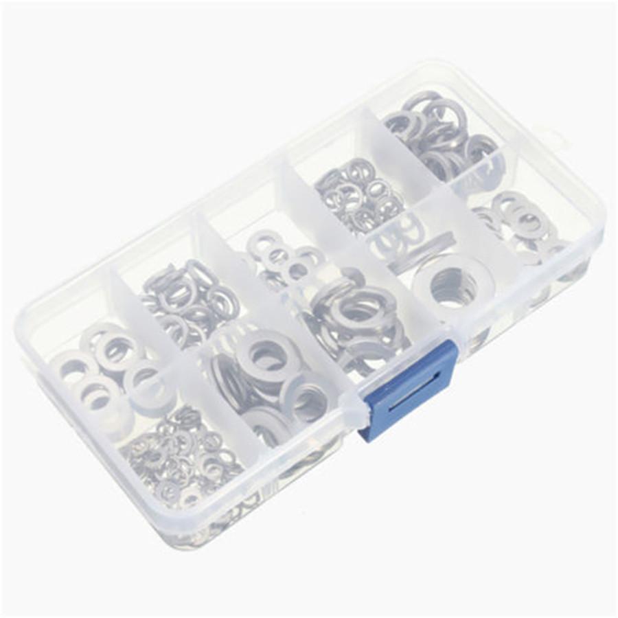 

New 260X Stainless Steel Washer/Spring Washer Assortment Kit M2.5-M10 For Car Parts