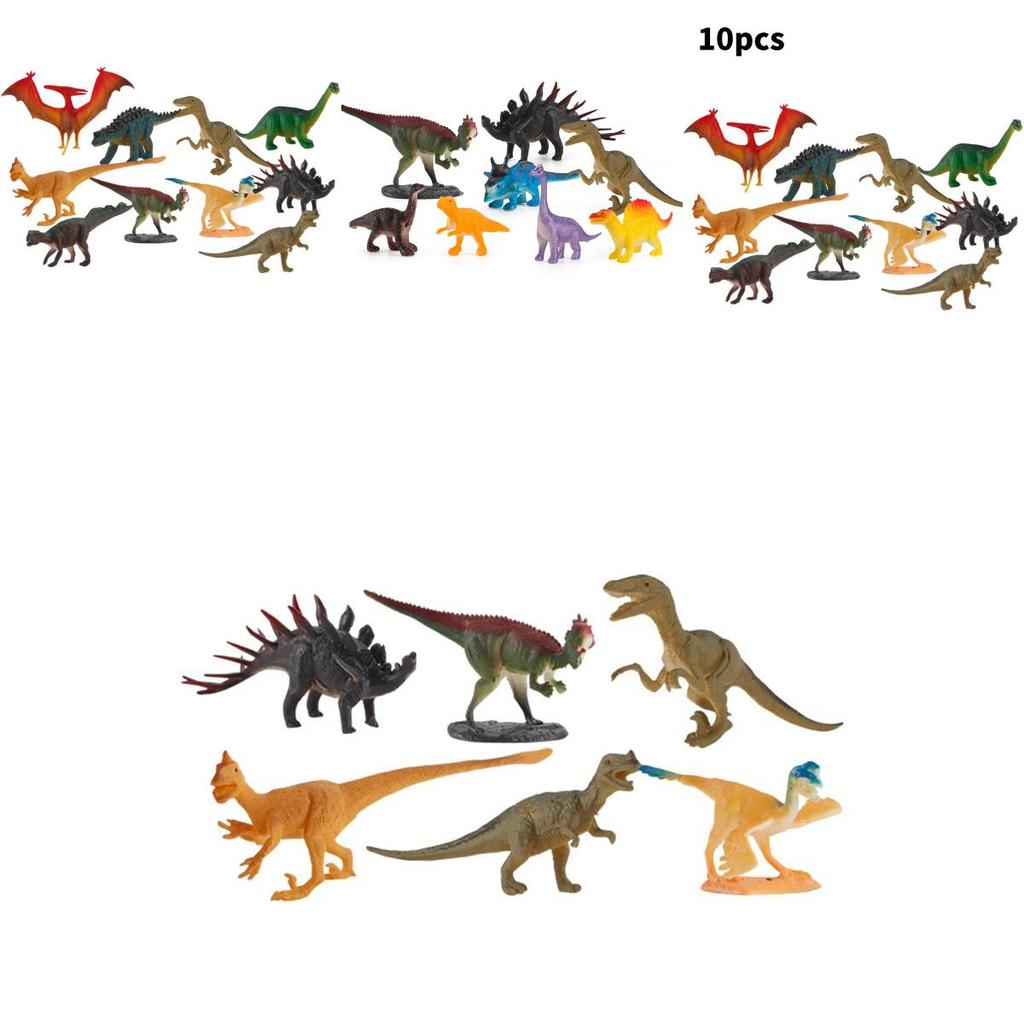 Dinosaur Static Figures Pack With Durable Plastic Material For Gift And Play