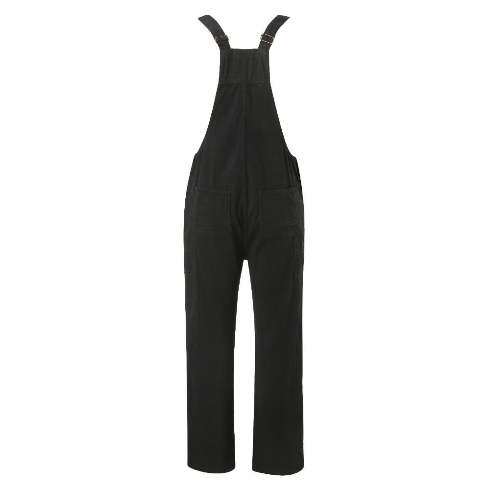 Pánské vintage retro džínové dlouhé kombinézy s dlouhým rukávem, ležérní špagetové popruhy, rovné, s podvazkovým kalhotami, letní pytlovité volné kombinézy