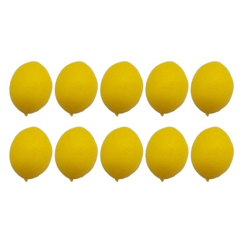 Pack Of 10 Realistic Artificial Lemon Simulation Lemon Fruit Decoration for Kitchen Basket Display Party Decoration