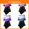 Fashionable Women Ladies Asymmetric Hem Floral Print T-shirt Tunic Tops For All Sizes