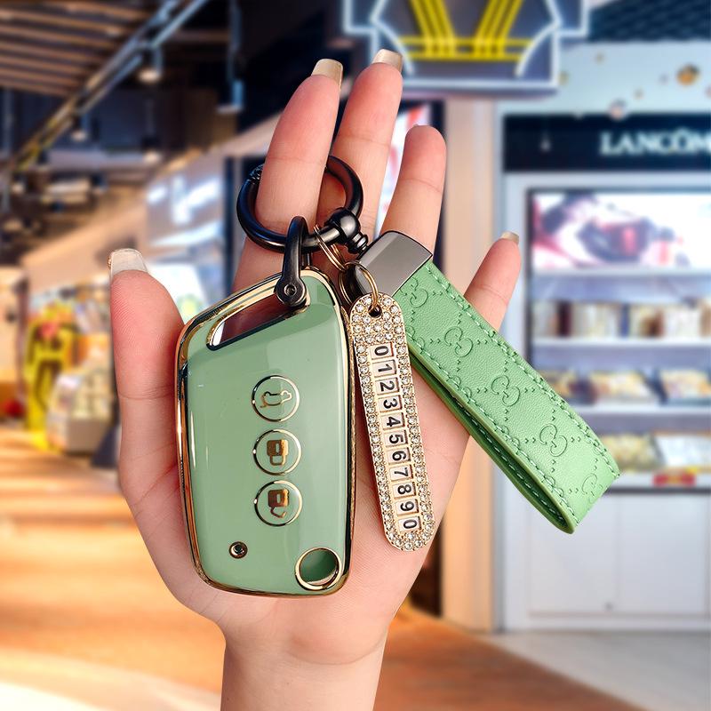 Applicable New Baojun Key Case: RS3/RS5/RC6/E300 Car Protective Shell with Folding Buckle - Men's and Women's Style.