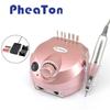 PheatonNail 35000 RPM 30W Pembe Profesyonel Elektrikli Tırnak Sanat Matkap Dosya Pedikür Ekipmanları Manikür Makinesi Seti Tırnak Sanat Araçları Kesici ile