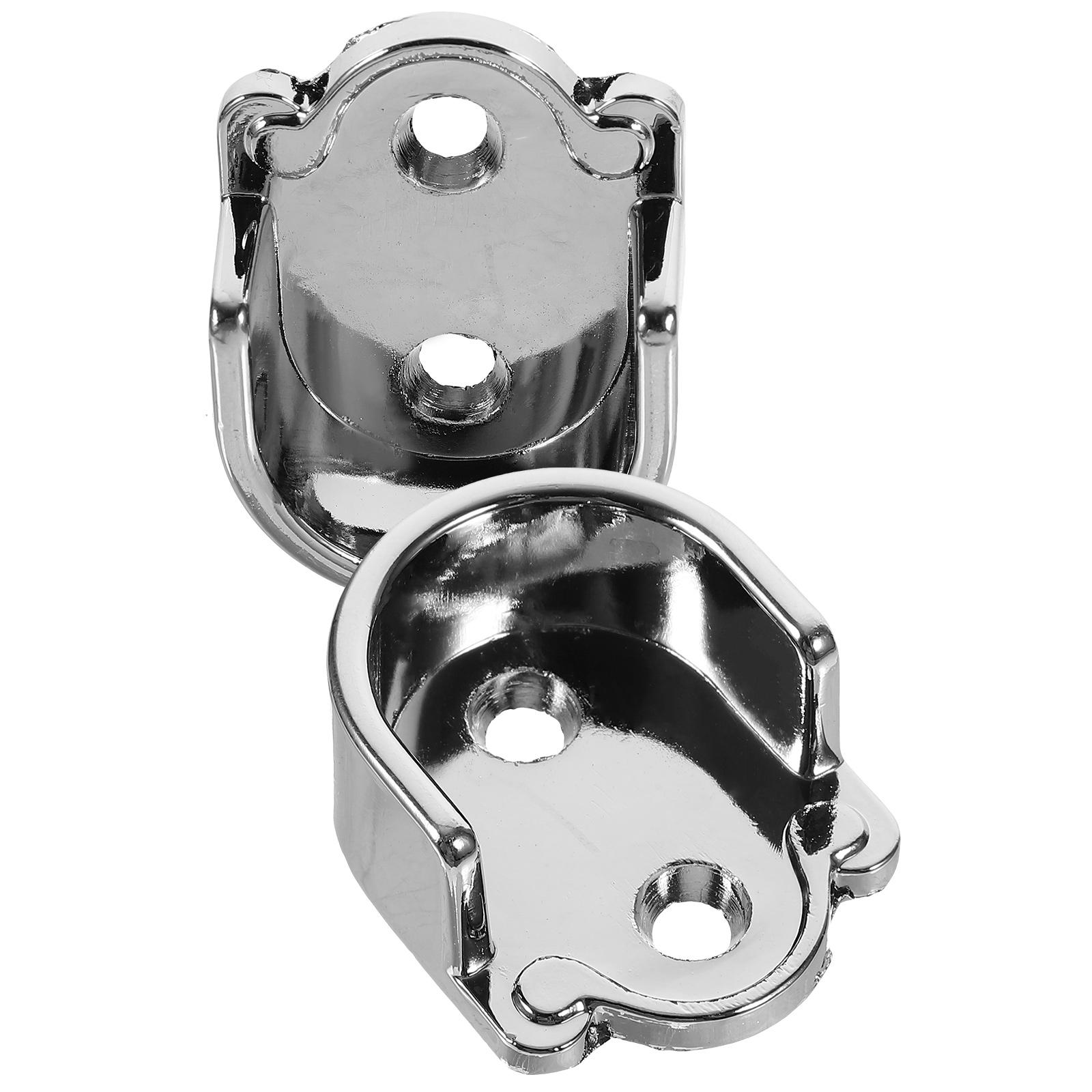 

2 шт. держатель для штор, трубчатый держатель, оконная розетка, душевая стойка, шкаф, торцевой фланец, серебряный кронштейн 4.00X3.20X1.60CM серебряный