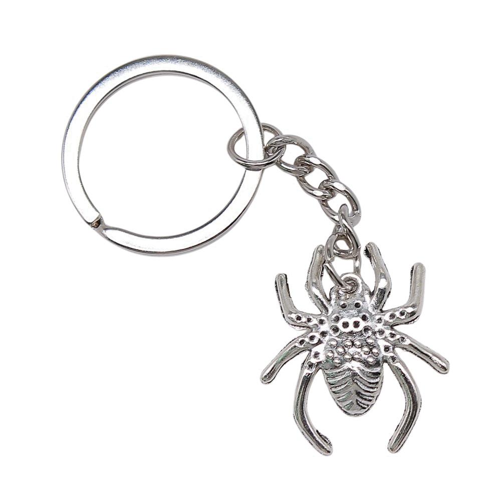 Bat Charm Keychain Spooky Insect Key Holder Halloween Day 28mm Ring