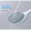 Long Handle Silicone Bath Brush Soft Exfoliating Bristles Easy Reach Back Hanging Hole for Home Bathroom Shower Skin Care
