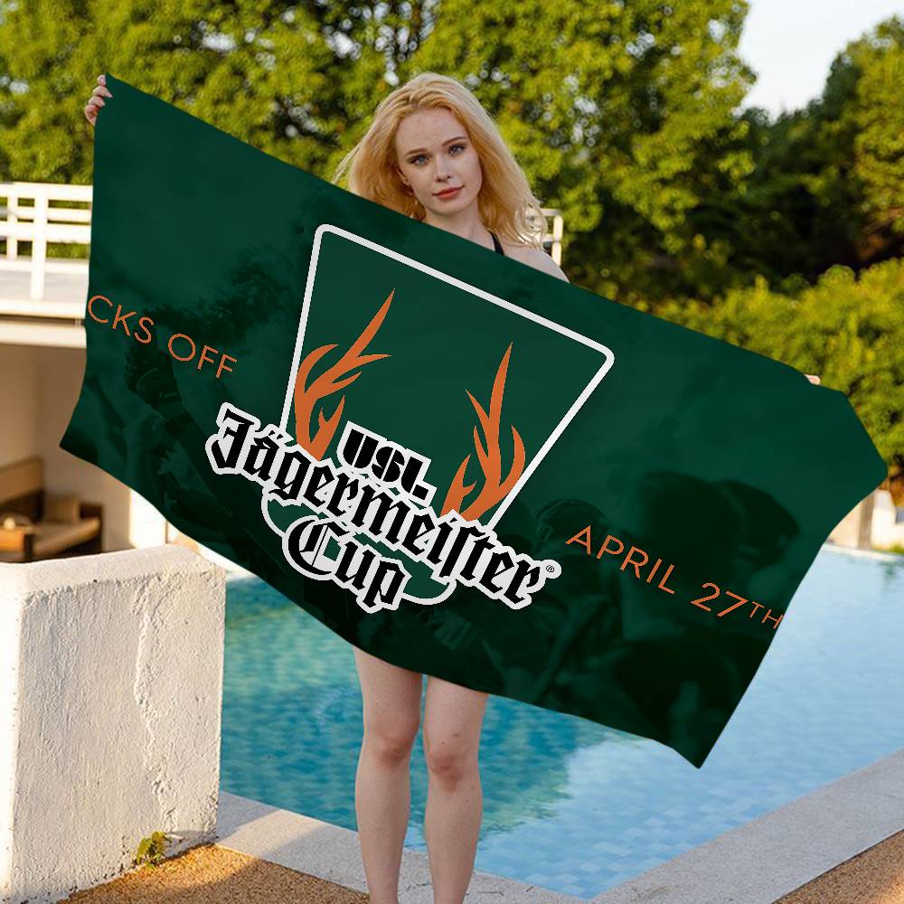 Likörmarke J-Jaegermeister Strandtuch Bunte Handtücher Für Mädchen Mikrofaser Schnelltrocknend Sand Strand Yoga Spa Fitnessstudio Pool