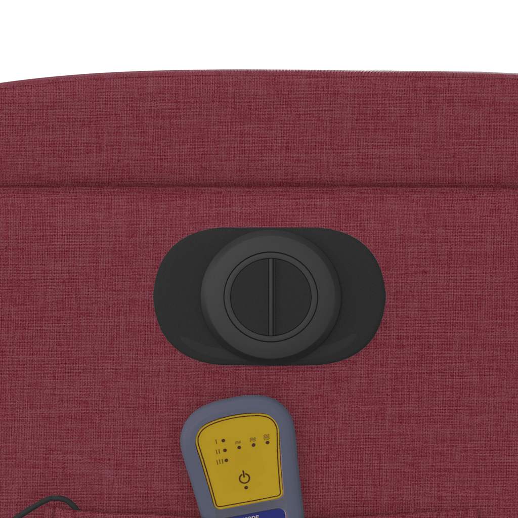 Electric Massage Chair with Lift Assist Burgundy Fabric