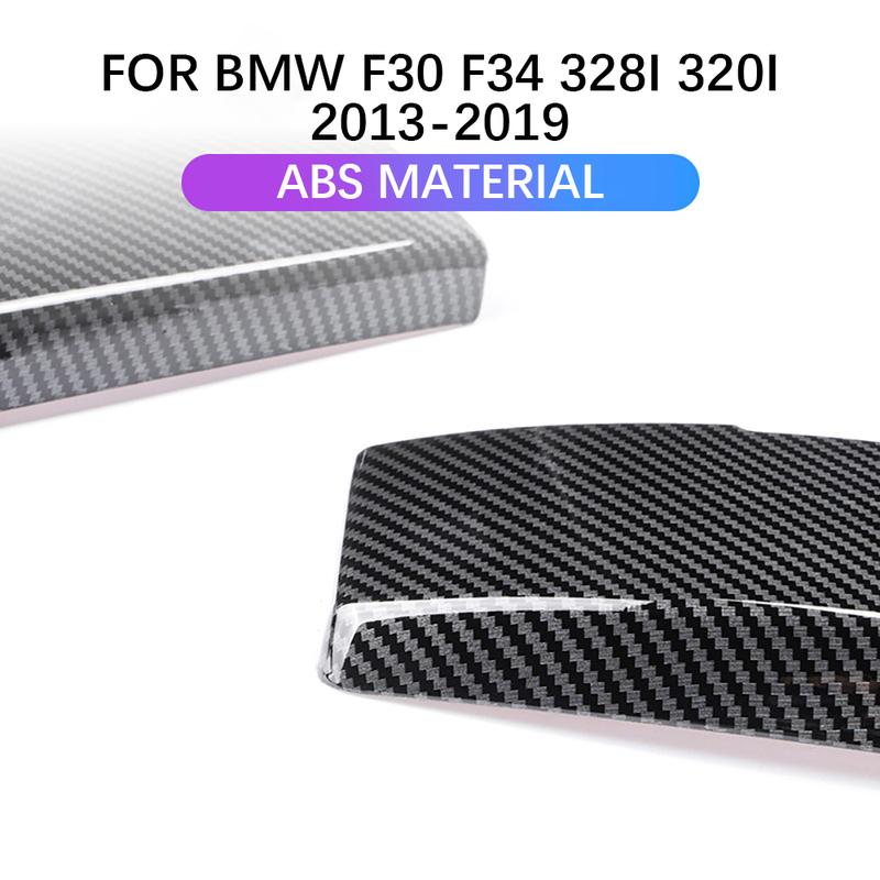 ABS Carbon Fiber Color Center Console Armrest Storage Box Protection Cover Trim For BMW F30 F32 F34 3 4 Series 2013-