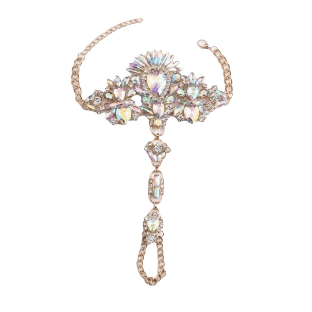 Sparkling Crystal Rhinestone Foot Chain Multi-layer Barefoot Chain Toe Ring Anklet Summer Wear
