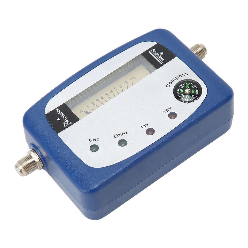 TV Signal Finder Backlight Mini TV Antenna Signal Strength Meter with 4 Lights Compass for Remote