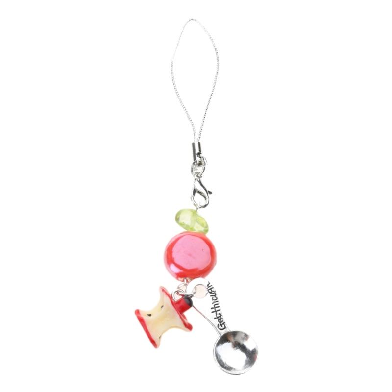 Trendy Core Bag Decoration Lovely Fruit Pendant Keychain Phone Chain Accessory