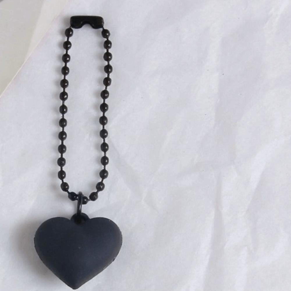Korean Colorful Heart Keychain Kawaii Candy Color Heart Pendant Silicone Heart Keyring Bag Hanging