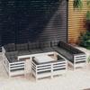 VidaXL Solid Pine Wood Garden Lounge Set 13 Pcs with Cushions Patio Furniture Outdoor Furniture Garden Furniture 3096954