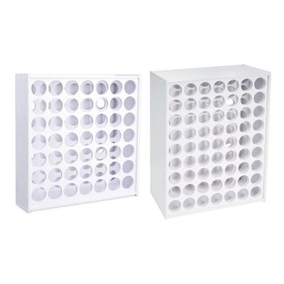 Duurzaam PVC Verfrek Stand Verffles Organizers Wandgemonteerd Rek voor 2oz Hobbyverf Ruimtebesparend Wit
