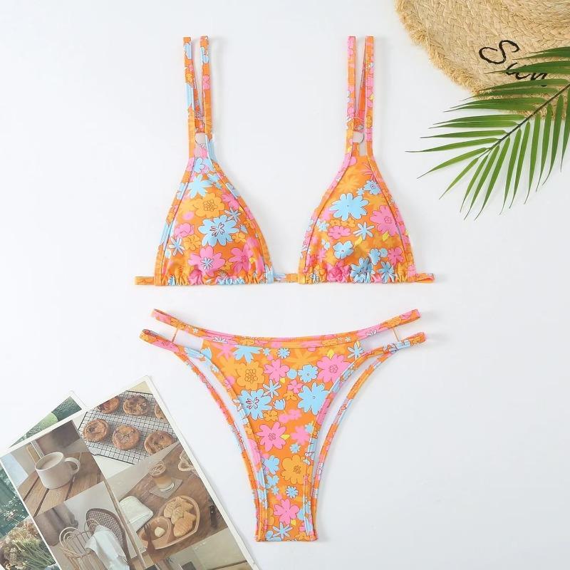 Swimsuit sexy shoulder strap three-point bikini swimsuit female bikini