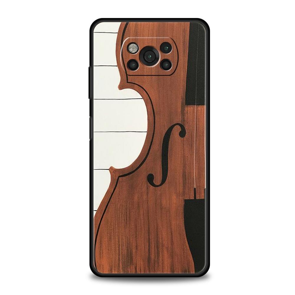 Music Instrument Guitar Piano Phone Case For Xiaomi Mi Poco X3 NFC M3 F4 F3 M4 X4 5G Note 10 12 Lite 11 11T 13 12T Pro 9T Cover