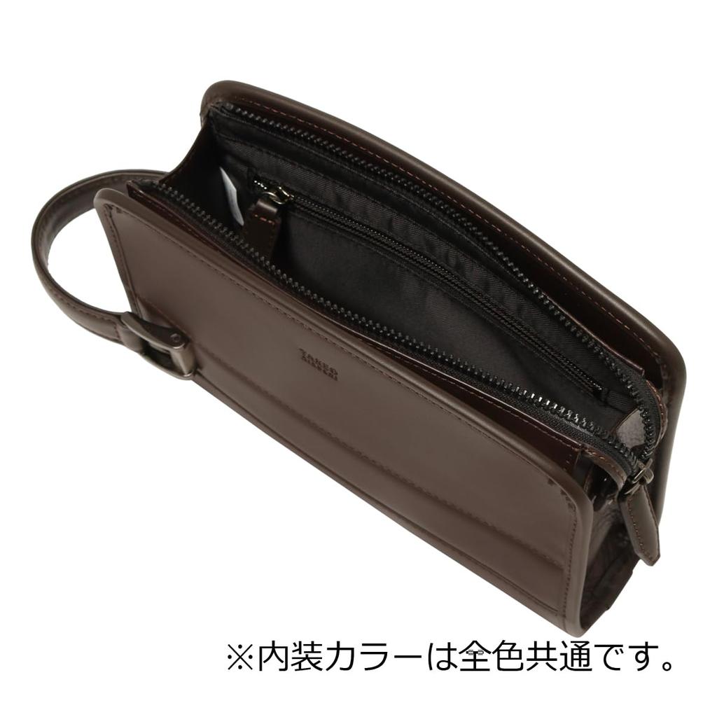 Second Bag Genuine Leather Bolton 702231 Clutch Bag Cowhide Leather Black [TAKEO KIKUCHI] Men's 01